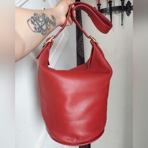 Vintage Coach Red XL Duffle Sac 9085🔥❤️